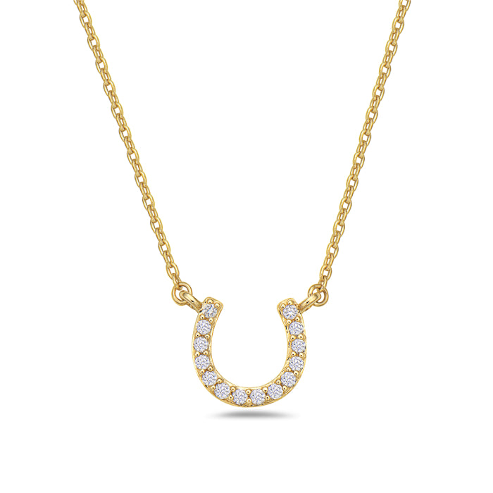 Diamond Dainty Horseshoe Necklace