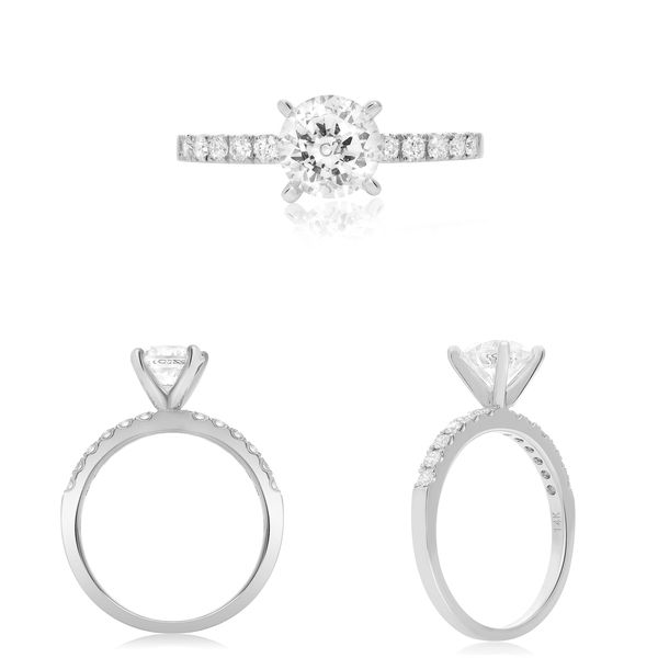 Pave Diamond Engagement Ring Setting