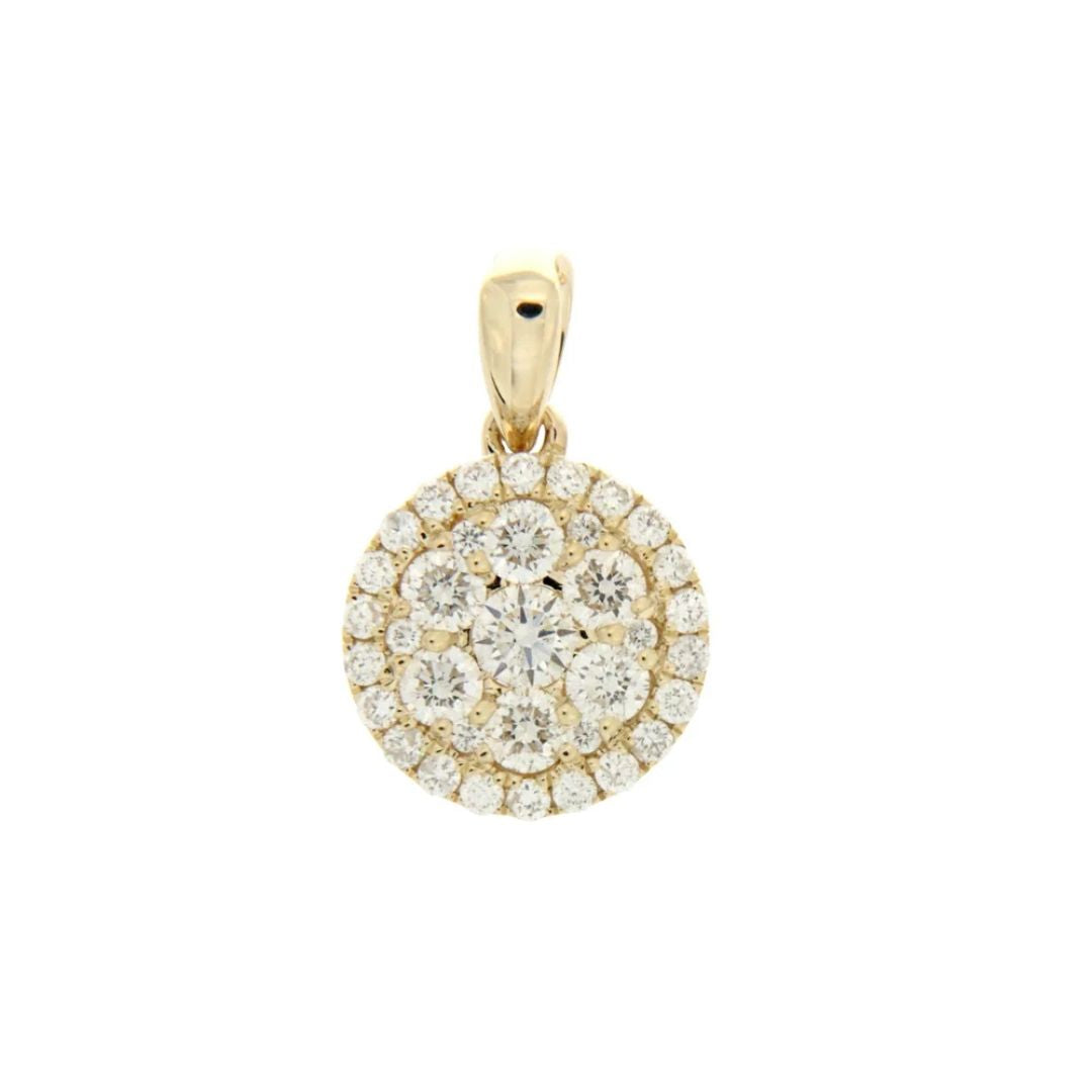 Pave Diamond Halo Pendant