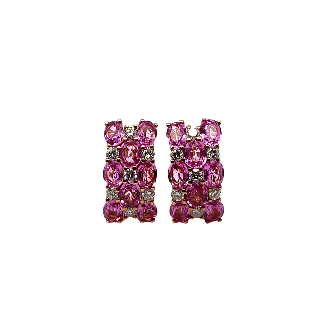 Checkered Diamond Stud Earrings