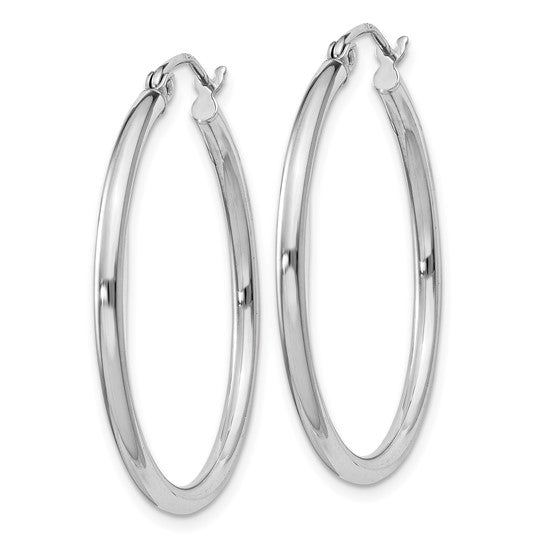 2MM Sterling Silver Round Hoop Earrings