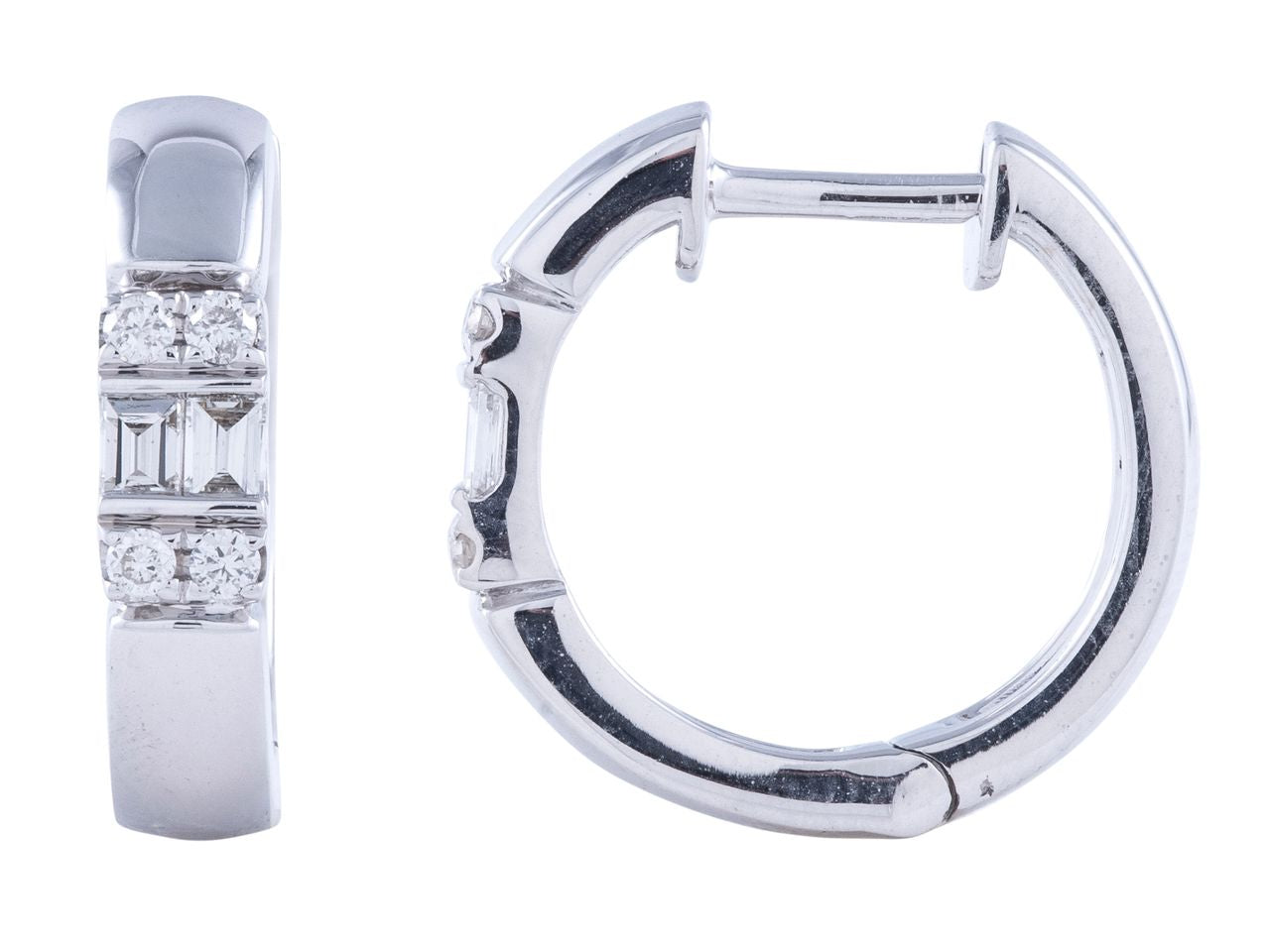 Diamond Huggie Earrings