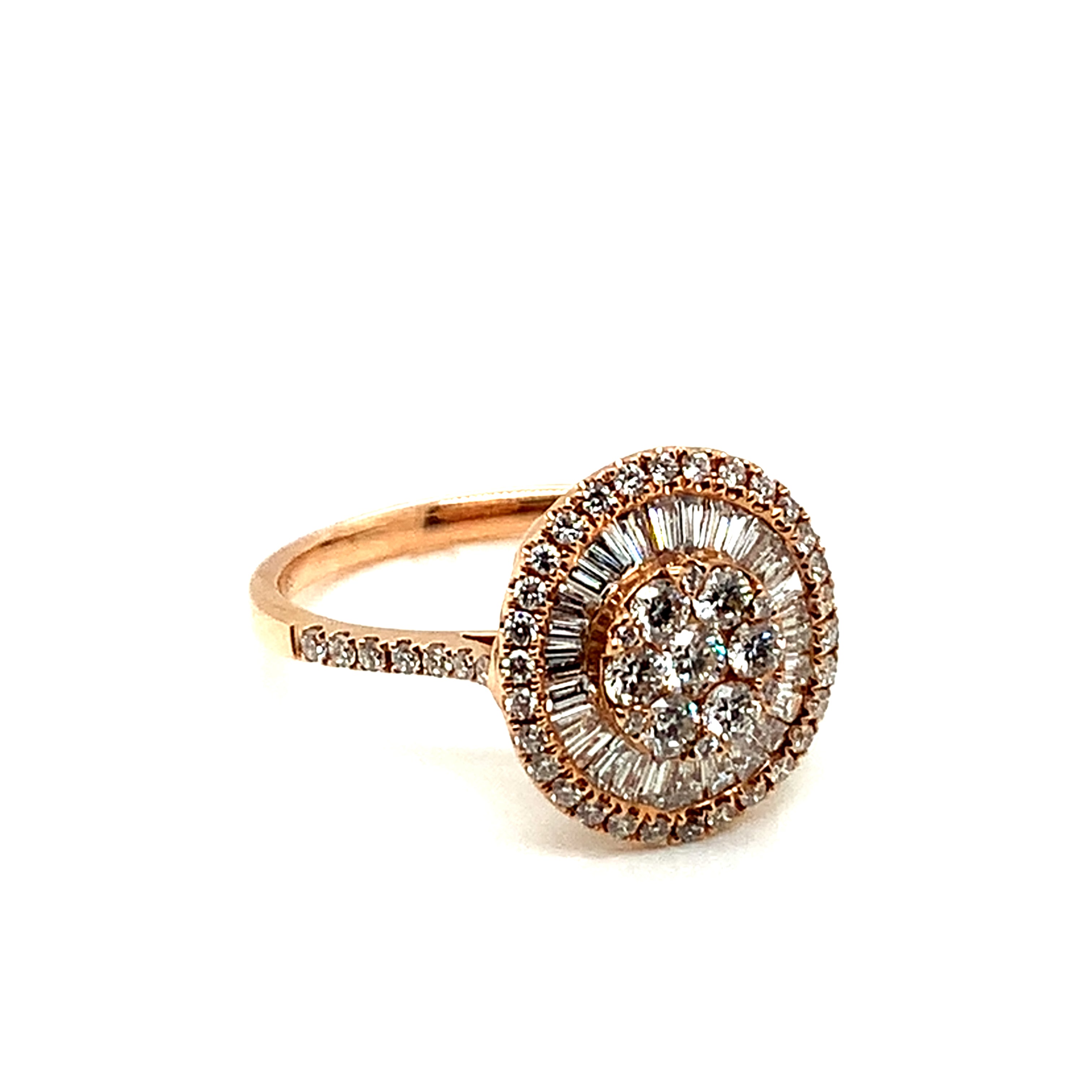 Multi Cut Diamond Mosaic Ring