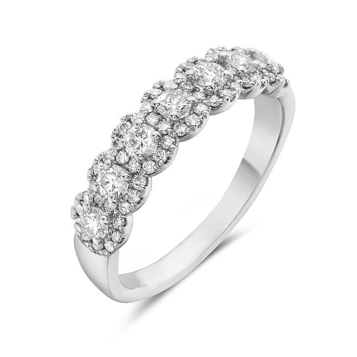 Round Diamond Cluster Band