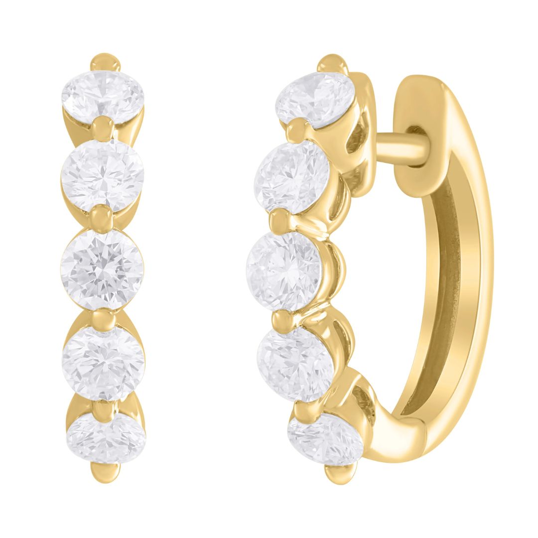 Diamond Huggie Earrings