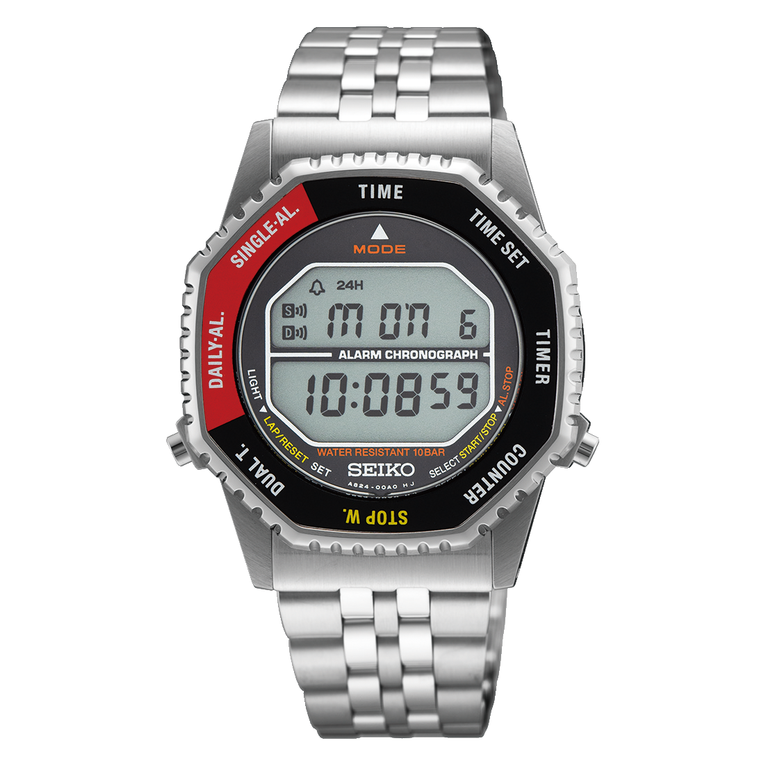 Seiko stainless steel digital watch