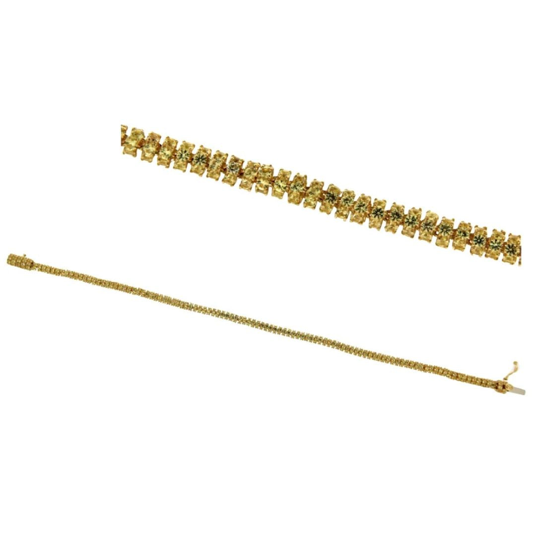 Spiral Yellow Sapphire Bracelet