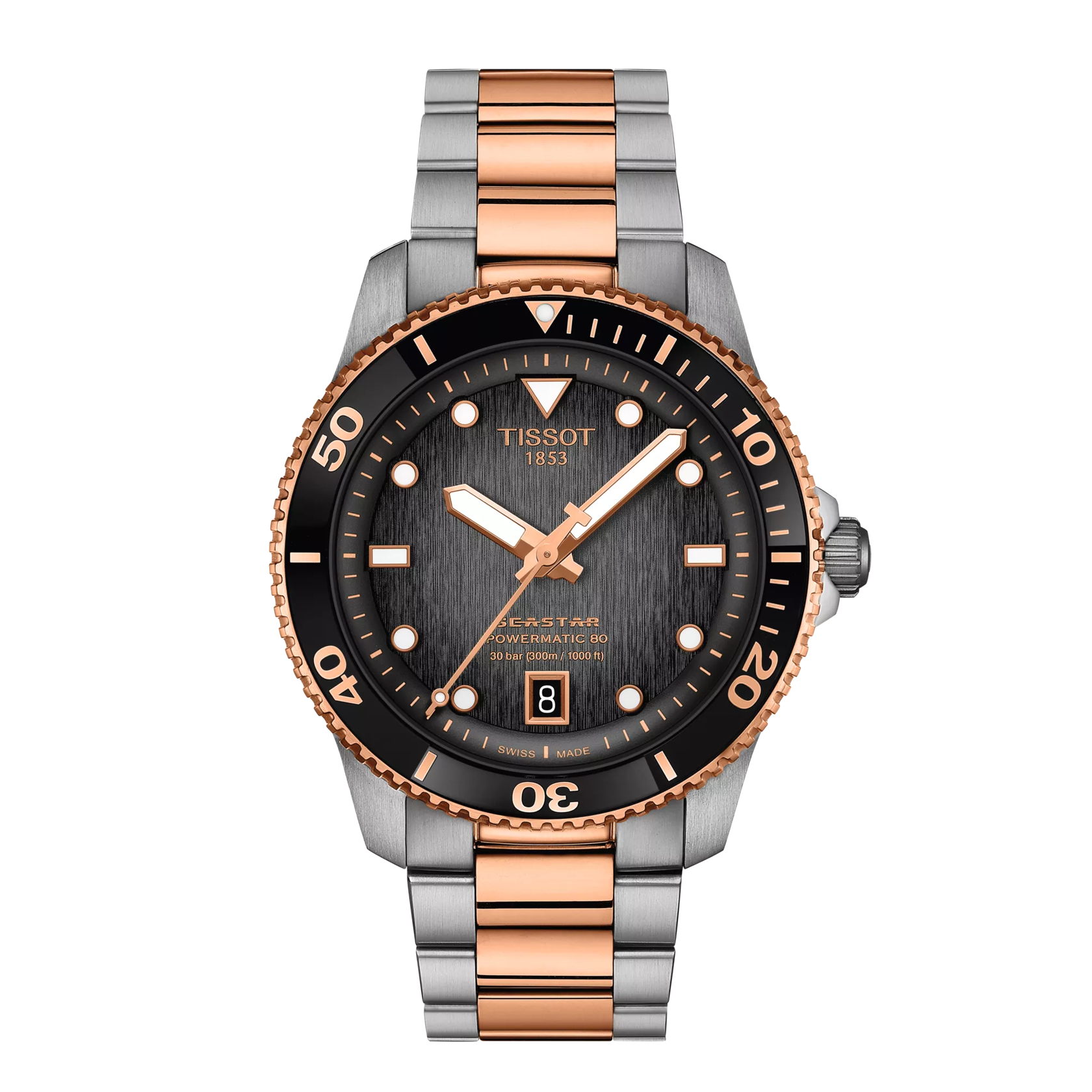 Tissot Men's T1208072205101 Seastar 1000 Powermatic 80 Watch