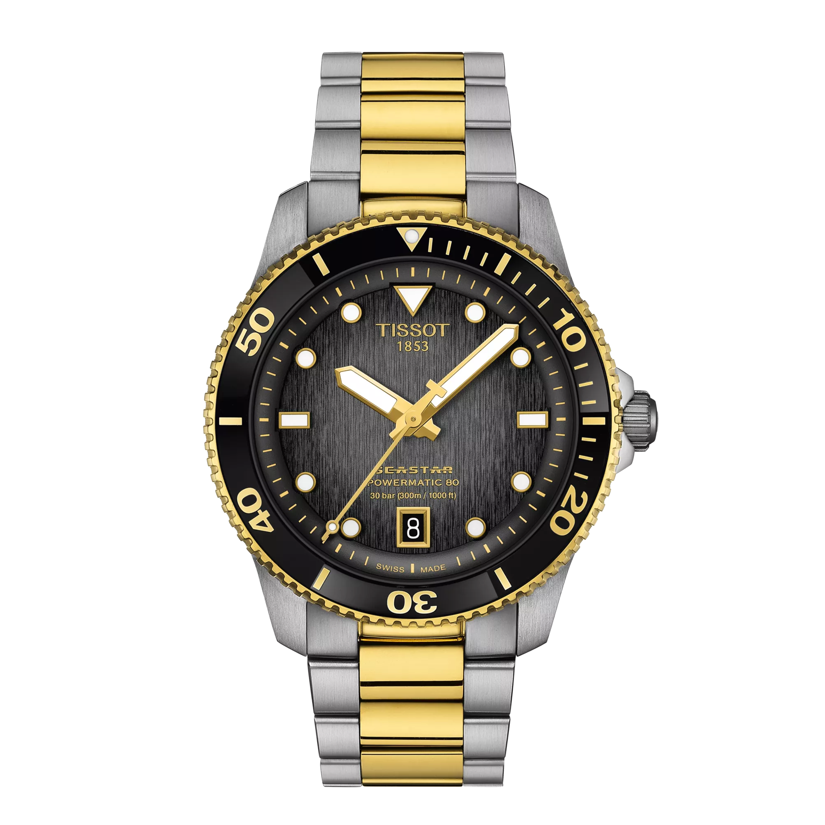 Tissot Men's T1208072205100 Seastar 1000 Powermatic 80 Watch