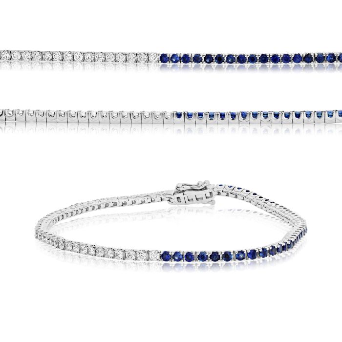 Half and Half Tennis Bracelet