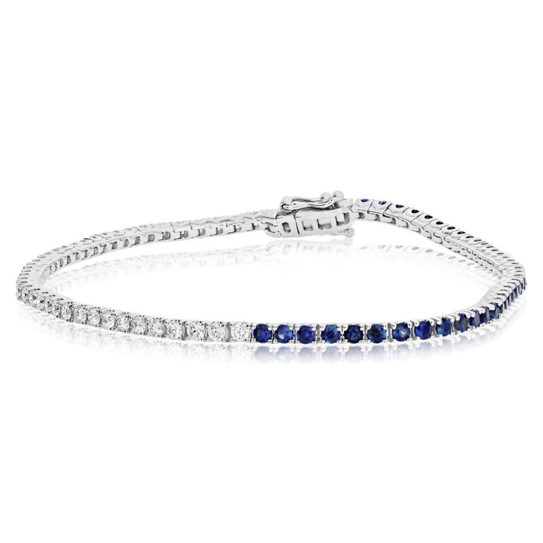 Half and Half Tennis Bracelet