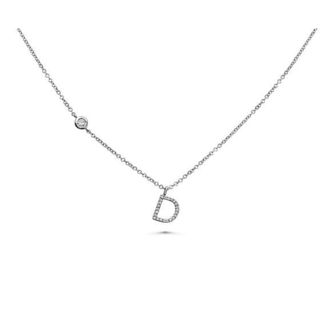 Diamond Initial Necklace