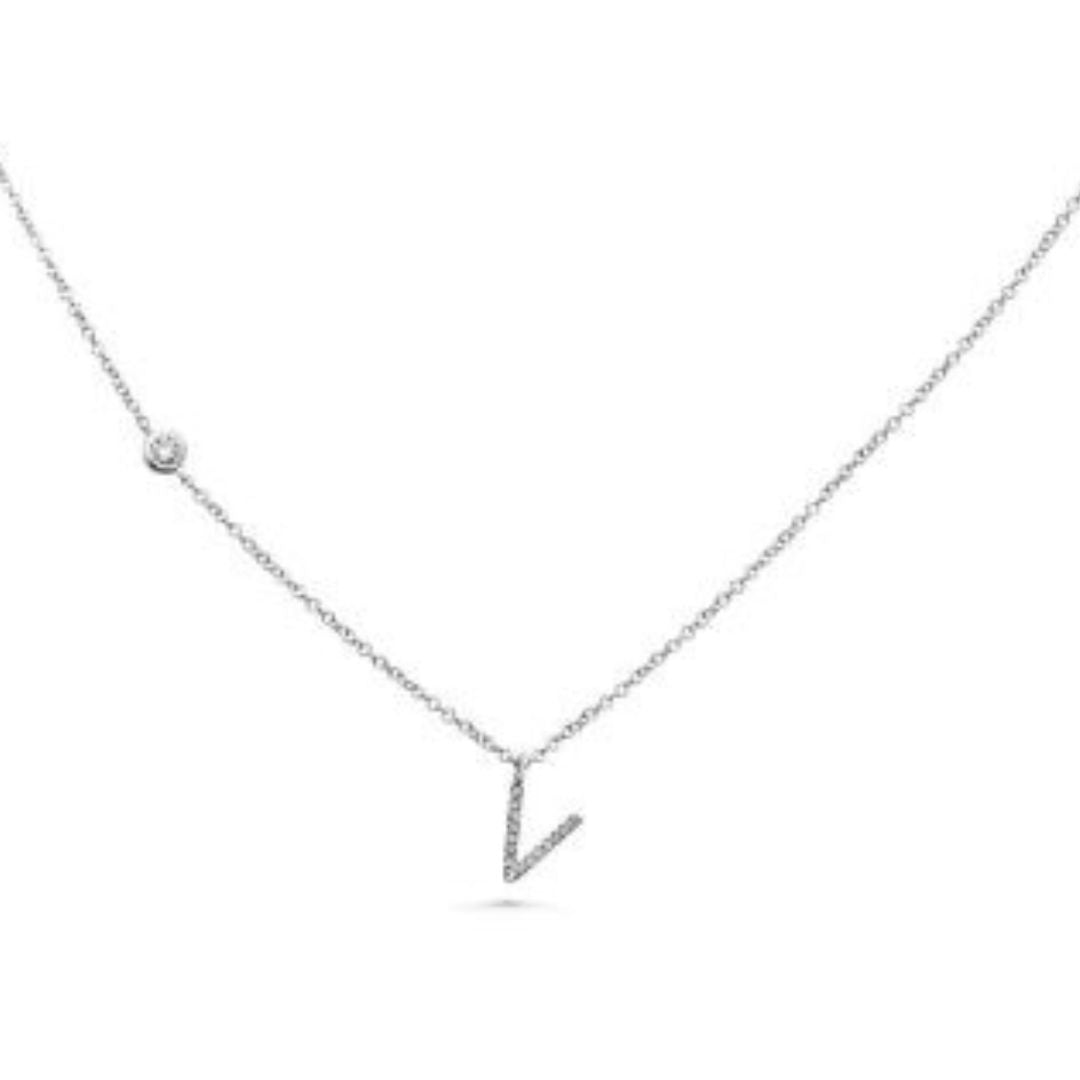 Diamond Initial Necklace