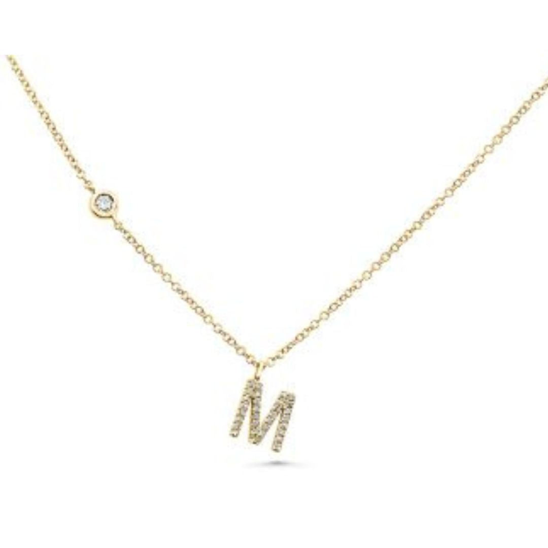 Diamond Initial Necklaces