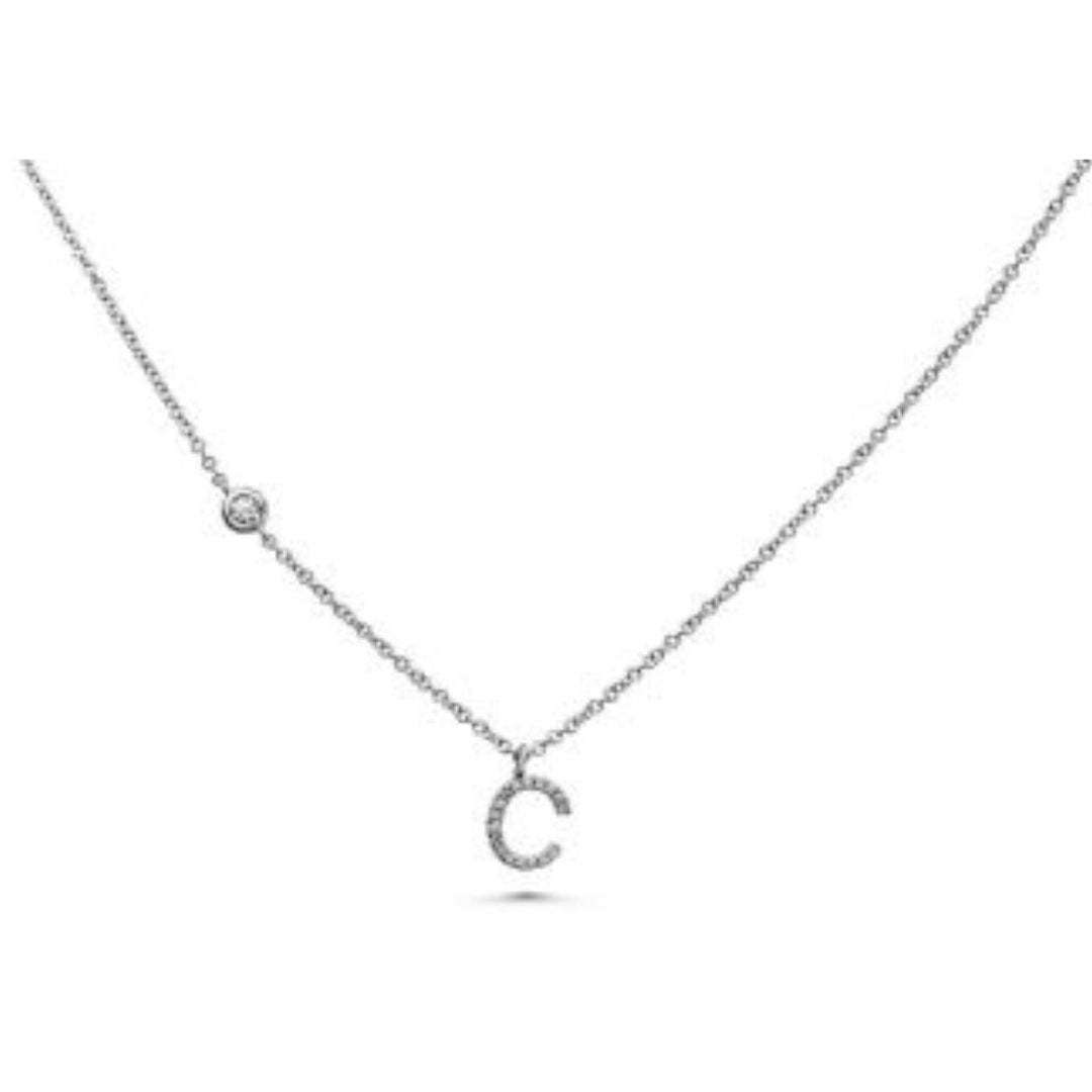 Diamond Initial Necklace