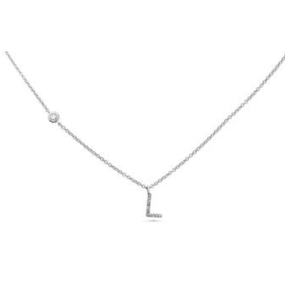 Diamond Initial Necklace