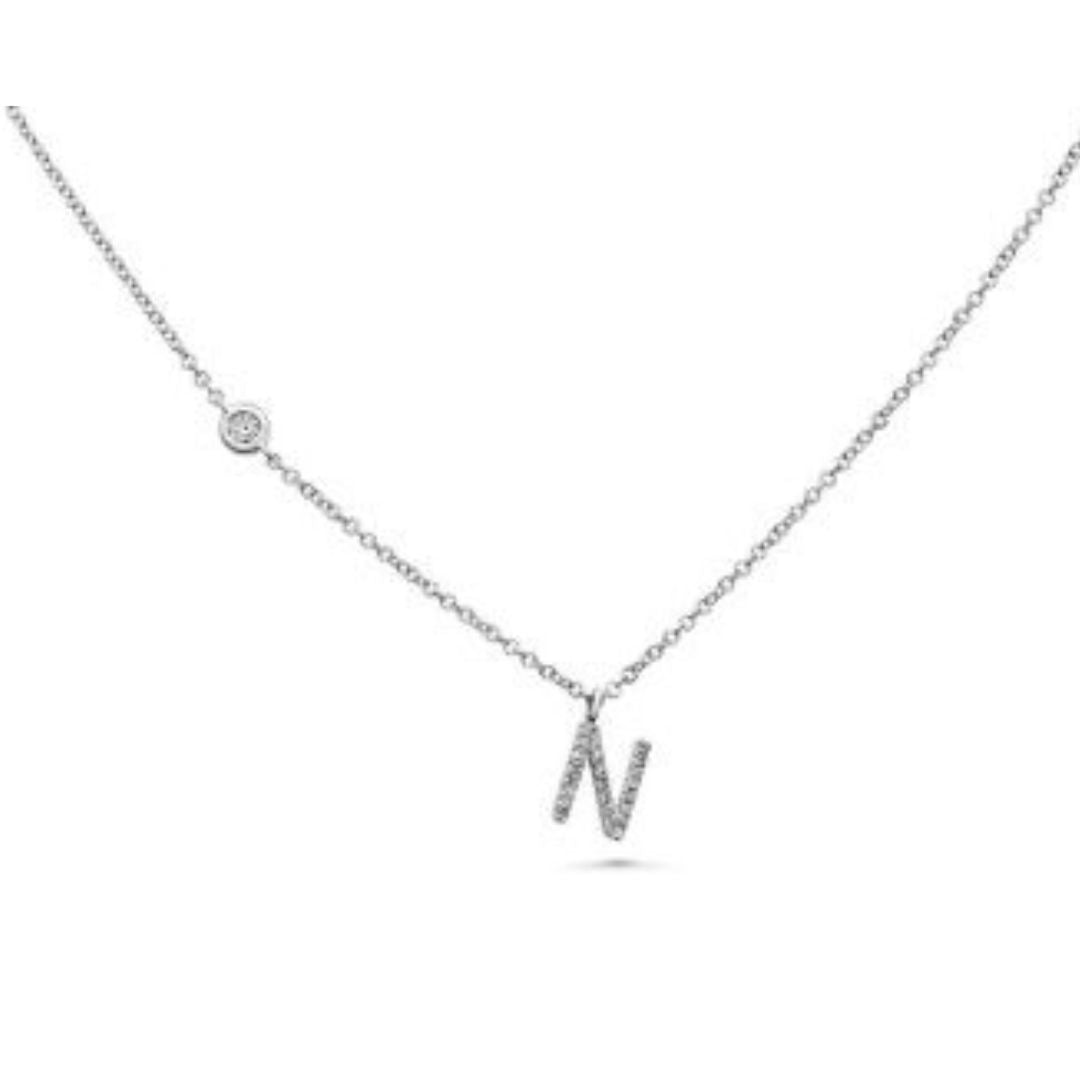 Diamond Initial Necklace