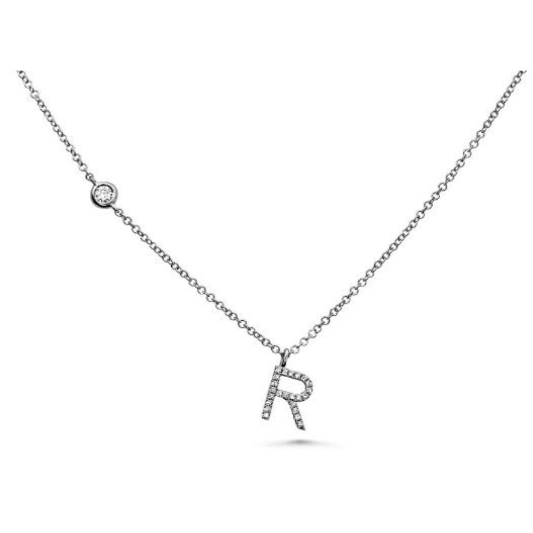 Diamond Initial Necklace