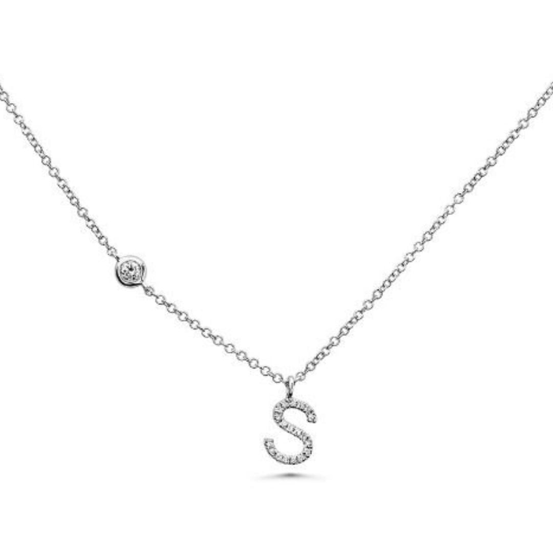 Diamond Initial Necklace