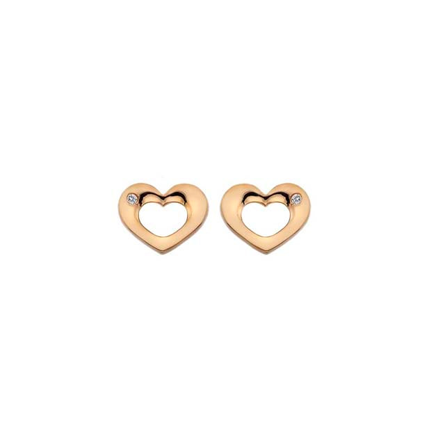 Hot Diamonds Emerge Open Heart Earrings
