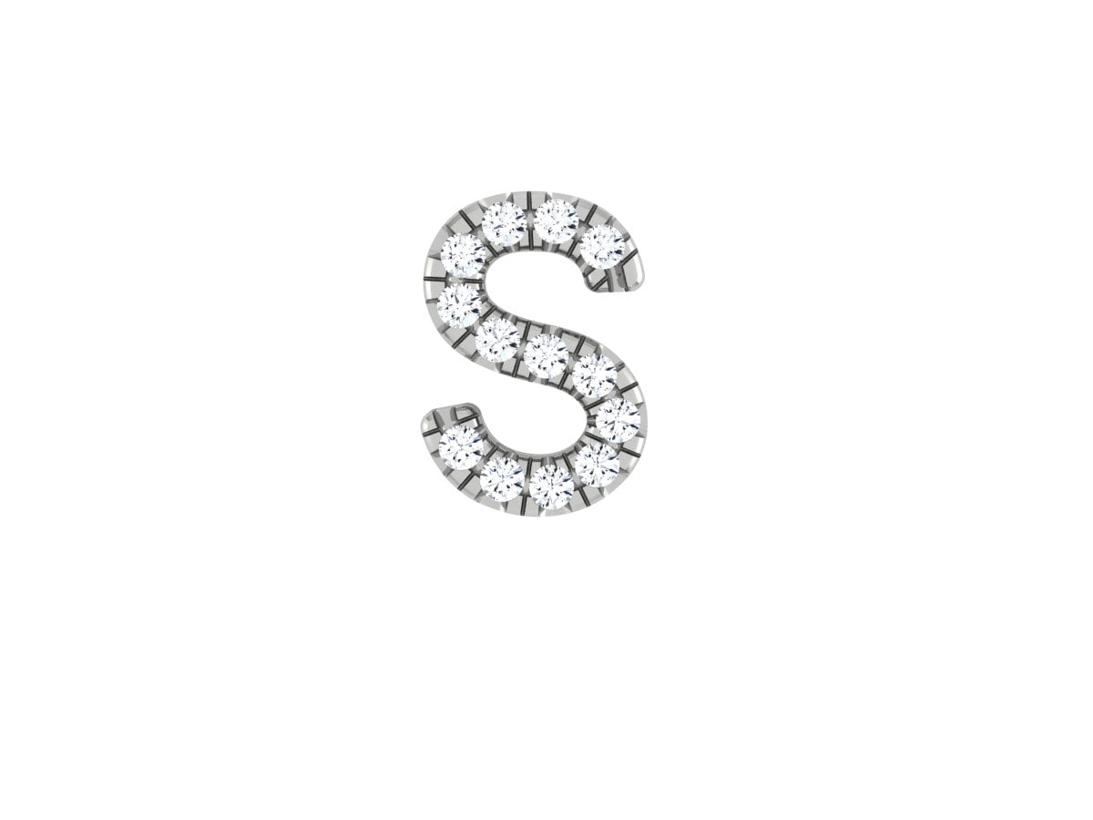 Diamond Mini Initial Slide Pendant