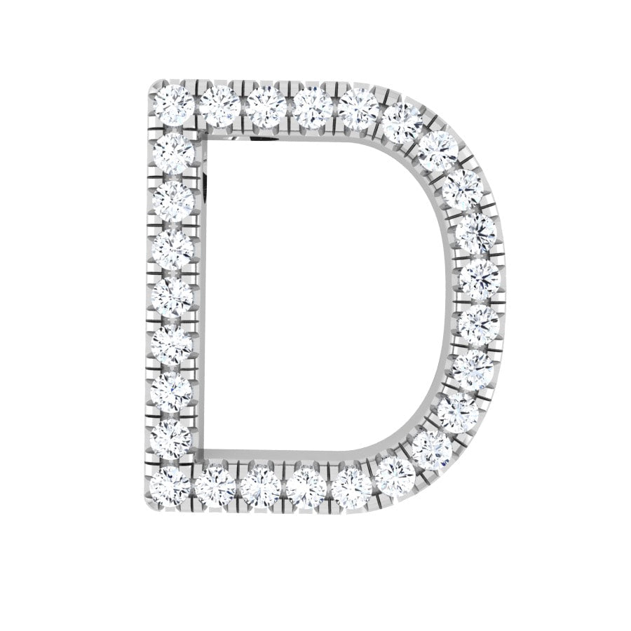 Diamond Mini Initial Slide Pendant