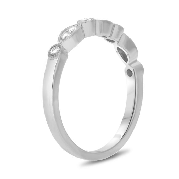 Diamond Stackable Milgrain Ring