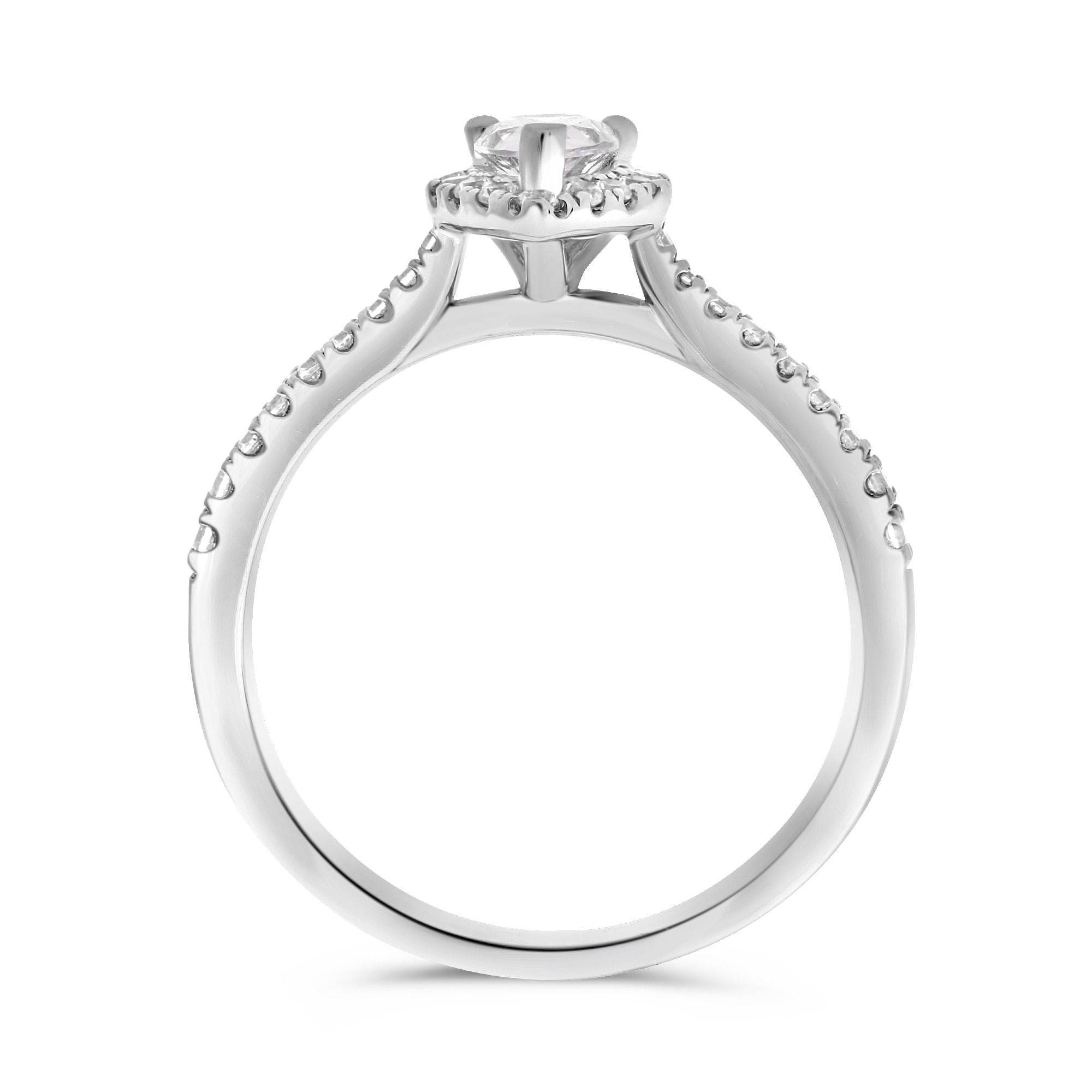 Diamond Pear Shaped Engagement Ring Setting