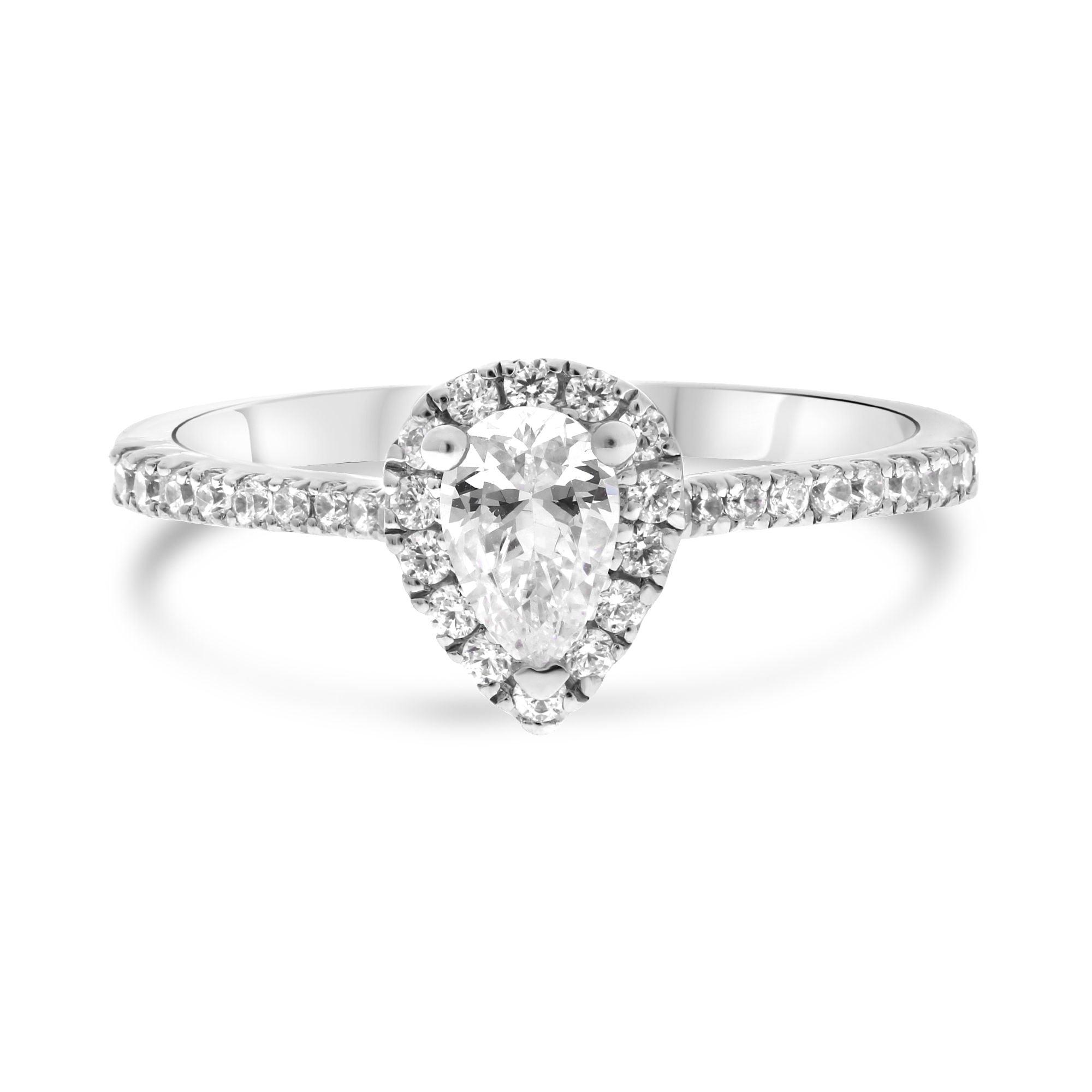 Diamond Pear Shaped Engagement Ring Setting
