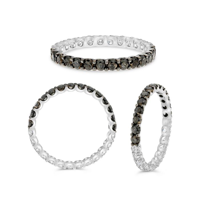 Black and White Diamond Eternity Band