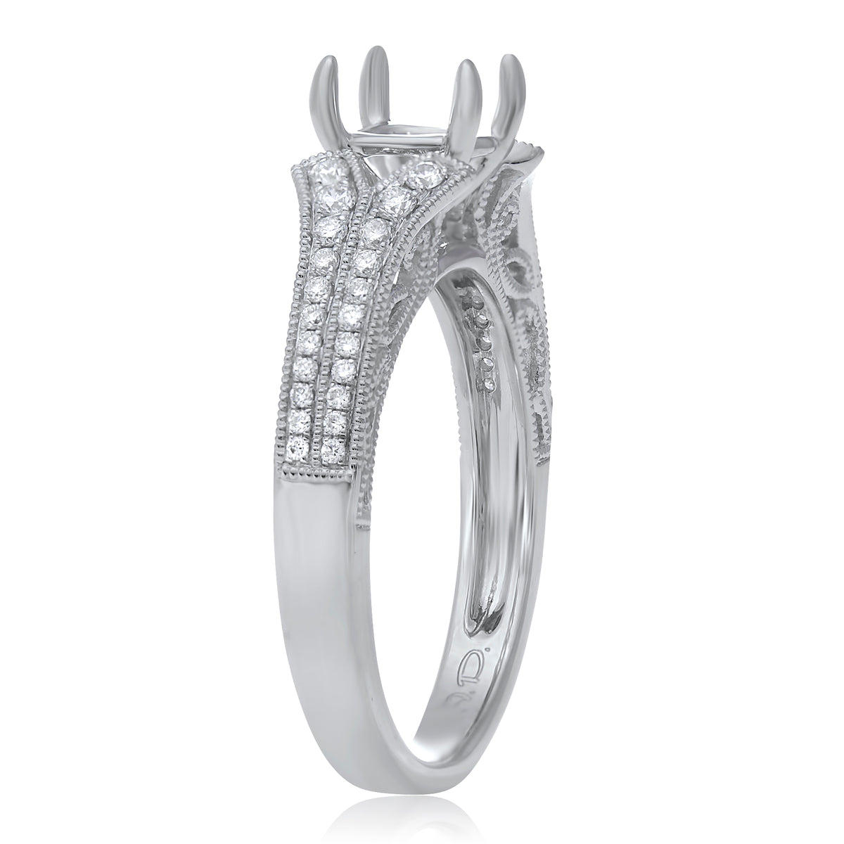 Diamond Semi Split Shank Engagement Ring Setting | Marquis Jewelers
