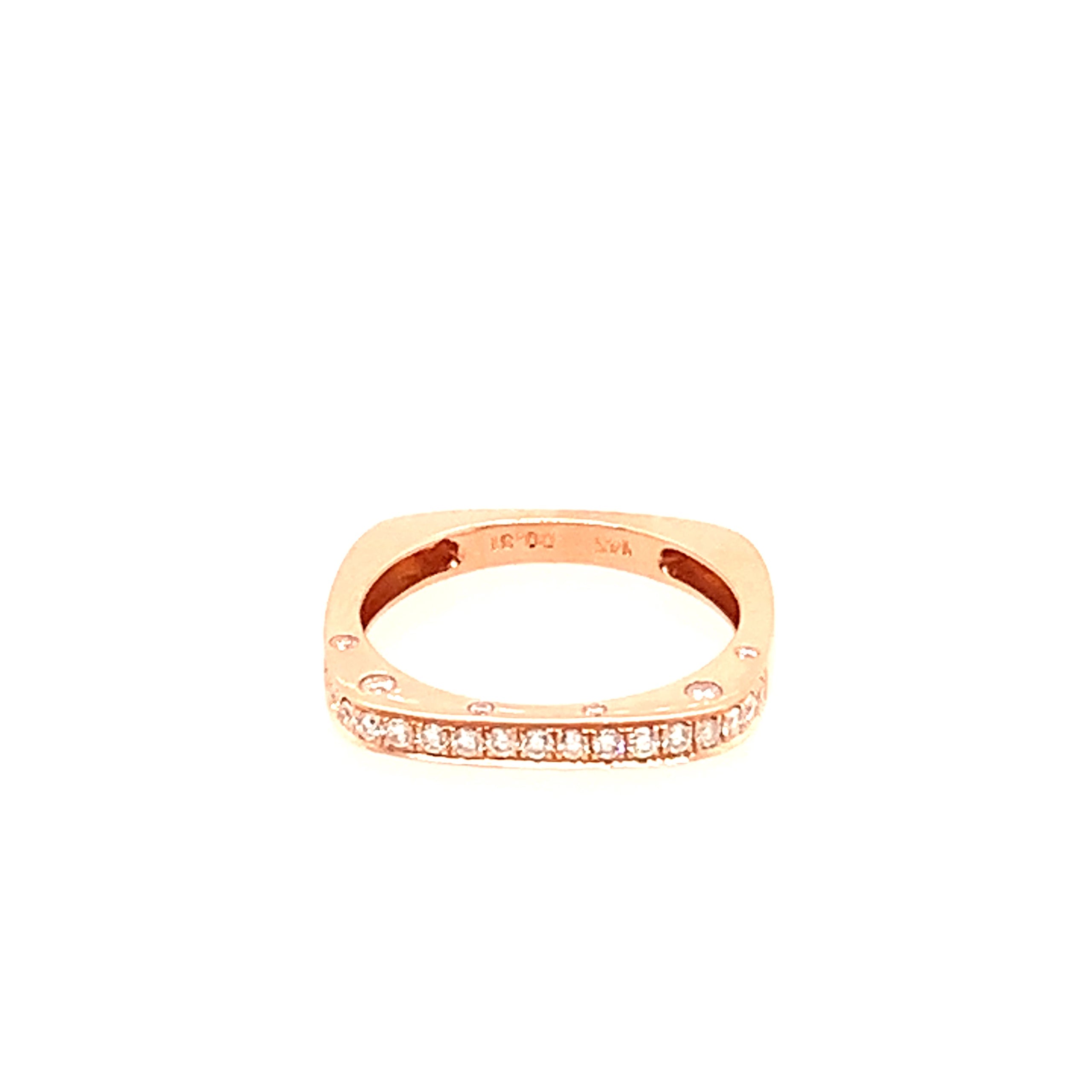 Channel Set Diamond Square Band