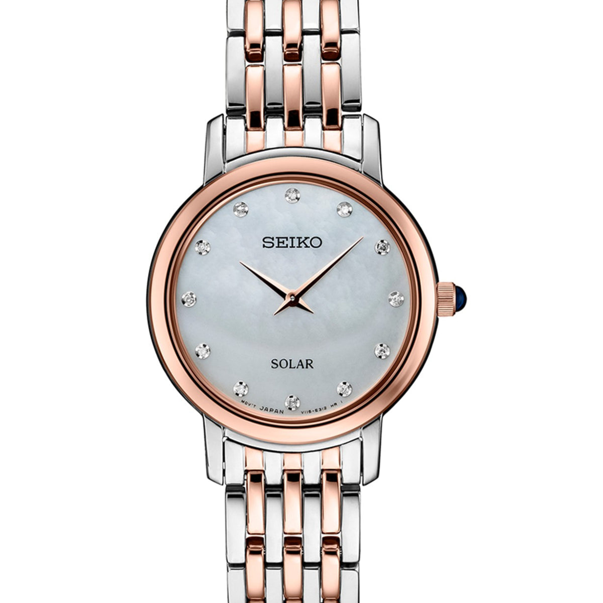 Seiko SUT038 Solar Gold & Silver Tone Stainless Steel Date Women\'s Watch Amazon.com: SEIKO SUT068 Watch for Women - Diamond  main image 2