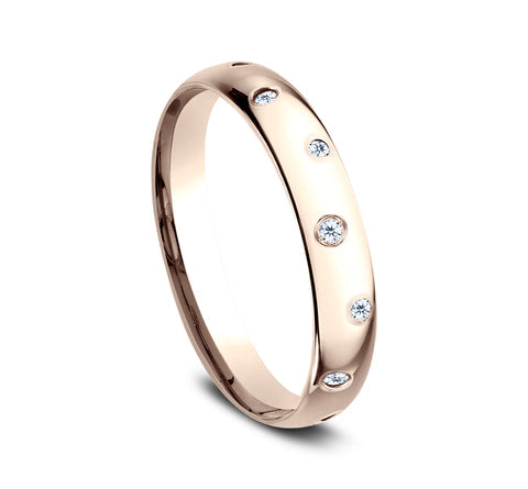 Scattered Diamond Wedding Band