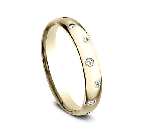 Scattered Diamond Wedding Band